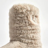 Bedroom Athletics Gisele 100% Recycled Faux Fur Rouched Slipper Boot in Trace Grey