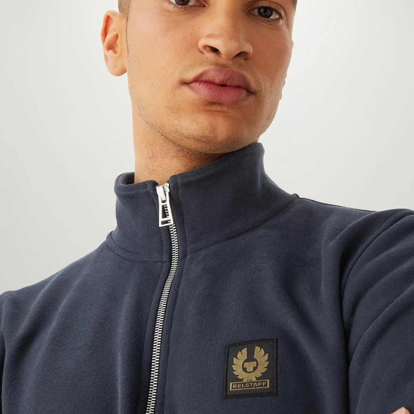 Belstaff Men s Quarter Zip Sweatshirt Dark Ink