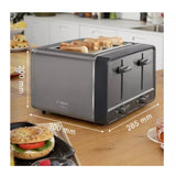 Bosch DesignLine TAT5P445GB 4 Slice Toaster In Anthracite