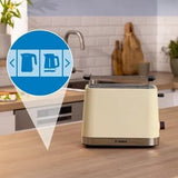 Bosch TAT4M227GB 2 Slice Toaster in Cream