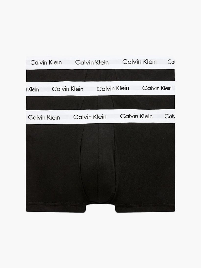 Calvin Klein 3 Pack Low Rise Trunks - Black