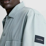 Calvin Klein Cotton Nylon Overshirt Platinum Mist