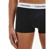 Calvin Klein Men’s Cotton Stretch 3-Pack Trunks in Black