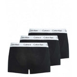 Calvin Klein Men’s Cotton Stretch 3-Pack Trunks in Black