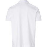 Calvin Klein Smooth Cotton Zip Polo Bright in White