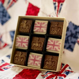 Choc on Choc Coronation Chocolate Flags & Crowns Box