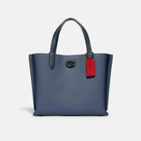 Coach Willow Tote 24 In Colorblock With Signature Canvas Interior