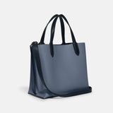 Coach Willow Tote 24 In Colorblock With Signature Canvas Interior