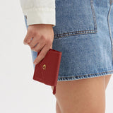 Coach Wyn Small Wallet in Enamel Red