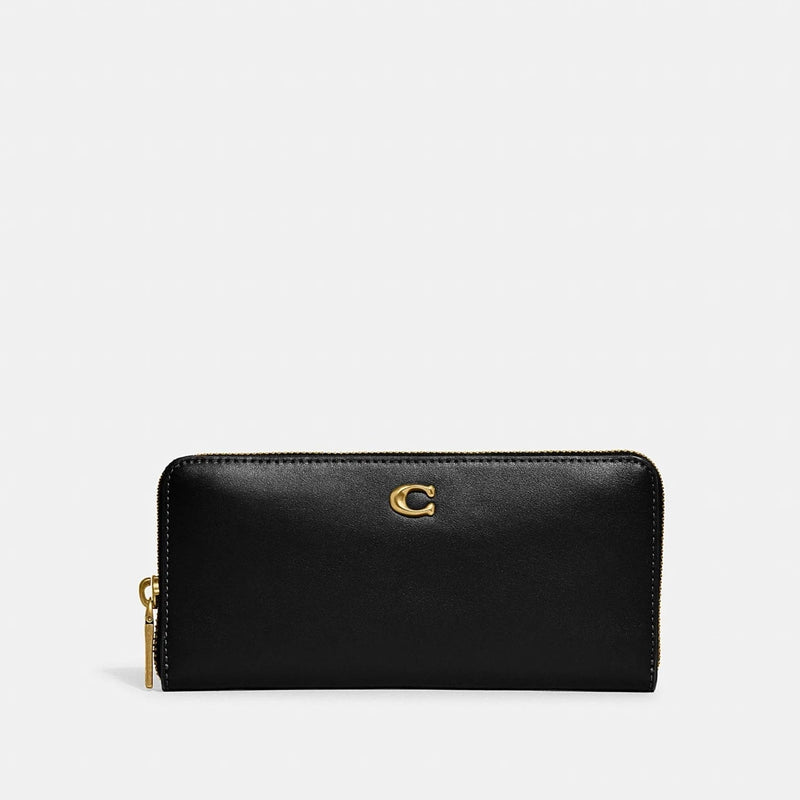 Coach Slim Accordion Zip Wallet in Black