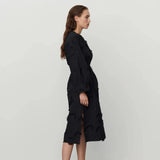 DAY Birger ét Mikkelsen Astrid Blooming Fringes Dress Black