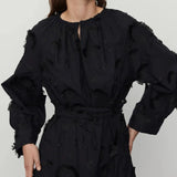 DAY Birger ét Mikkelsen Astrid Blooming Fringes Dress Black