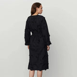 DAY Birger ét Mikkelsen Astrid Blooming Fringes Dress Black