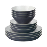 Denby Impression Charcoal Blue 12 Piece Tableware Set