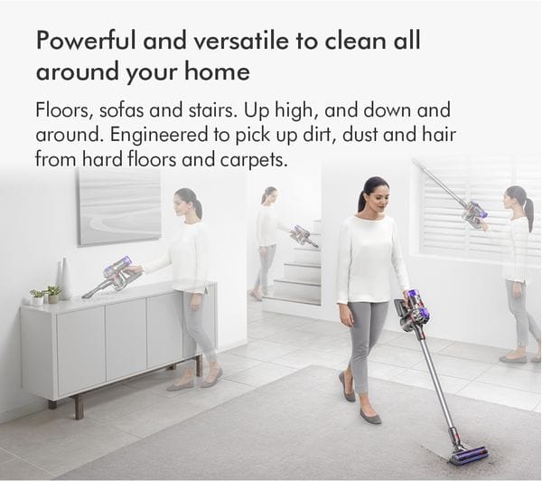 DYSON V8 Cordless Vacuum Cleaner in Silver Nickel