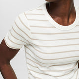 Esprit Striped Cotton T-Shirt Off White