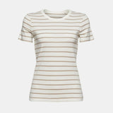 Esprit Striped Cotton T-Shirt Off White