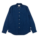 Folk Relaxed Fit Shirt - Indigo Micro Waffle