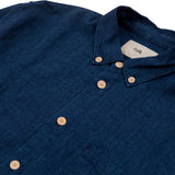 Folk Relaxed Fit Shirt - Indigo Micro Waffle