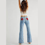 Free People Firecracker Flare Jeans Mid Stone