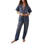 Free People Macri Jumpsuit in Wedgewood Blue