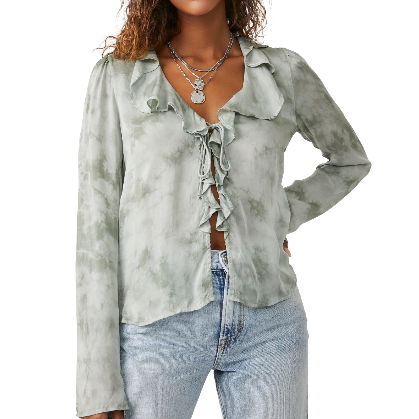 Free People Sascha Top Sage Combo