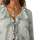 Free People Sascha Top Sage Combo