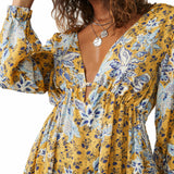 Free People Soli Mini Dress Golden Hour