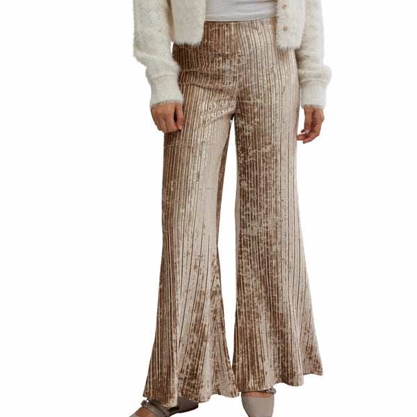 Free People Star Sign Velvet Pants In Champagne