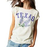 Free People State Flower Tee Taupe Texas