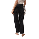 Free People Tapered Baggy Boyfriend Jeans in Onyx