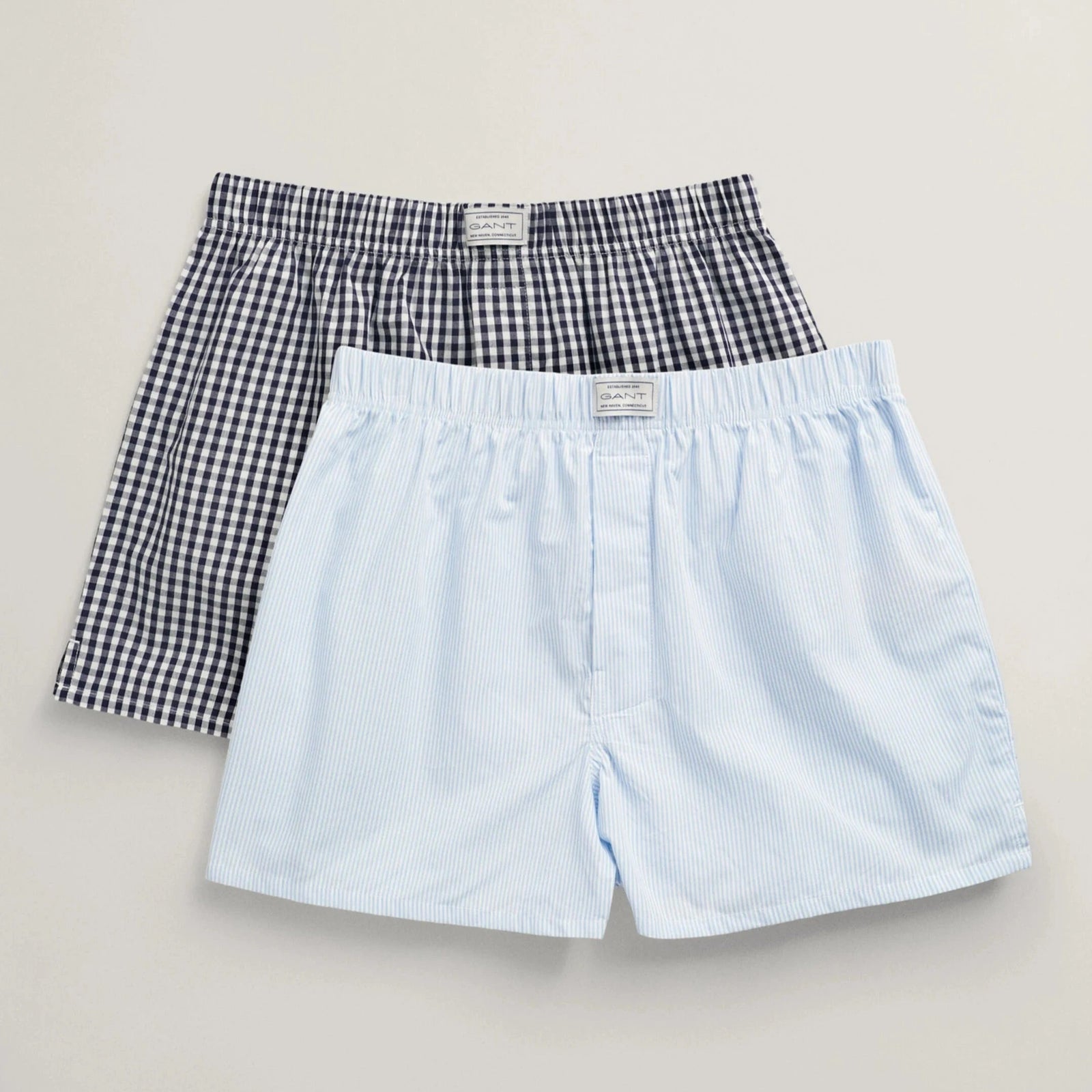 GANT 2-Pack Striped and Gingham Boxers