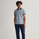 GANT 4-Color Oxford Piqué Polo Shirt Gentle Blue