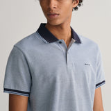 GANT 4-Color Oxford Piqué Polo Shirt Gentle Blue