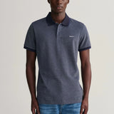 GANT 4-Color Oxford Piqué Polo Shirt in Persian Blue