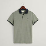 GANT 4-Color Oxford Piqué Polo Shirt in Pine Green