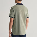 GANT 4-Color Oxford Piqué Polo Shirt in Pine Green