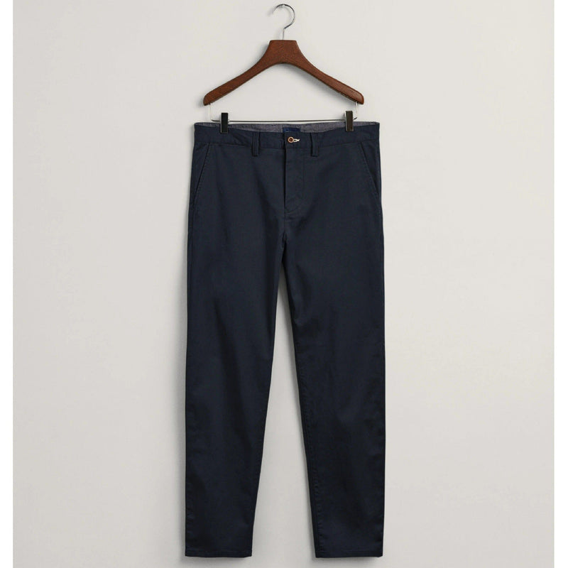 Buy LUCA slim twill chino pants - Forrest Night - from KnowledgeCotton  Apparel®