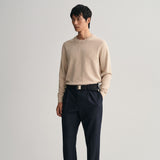 GANT Cotton Flamme Crew Neck Sweater Dry Sand