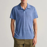 GANT Linen Polo Shirt in Salty Sea