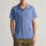 GANT Linen Polo Shirt in Salty Sea