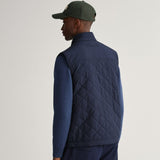 GANT Men's Quilted Windcheater Vest Evening Blue