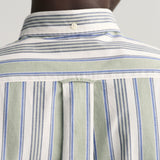 GANT Regular Fit Colorful Striped Shirt Kalamata Green