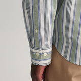 GANT Regular Fit Colorful Striped Shirt Kalamata Green