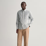 GANT Regular Fit Colorful Striped Shirt Kalamata Green