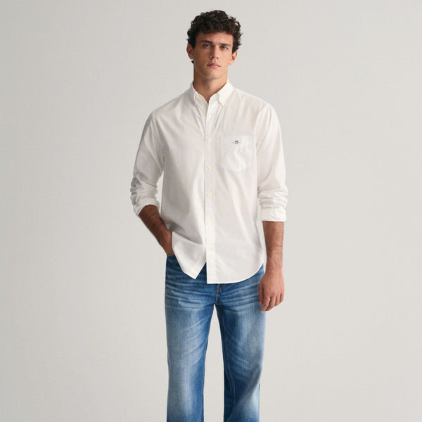 GANT Regular Fit Poplin Shirt in White