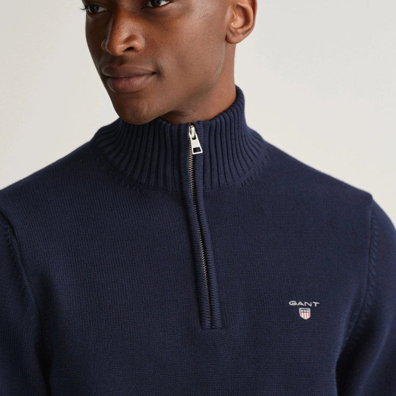 Gant sacker rib outlet half zip sweater