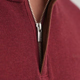 GANT Sacker Rib Half-Zip Sweatshirt in Plumped Red