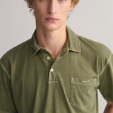 GANT Sunfaded Jersey Polo Shirt in Kalamata Green