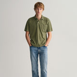 GANT Sunfaded Jersey Polo Shirt in Kalamata Green